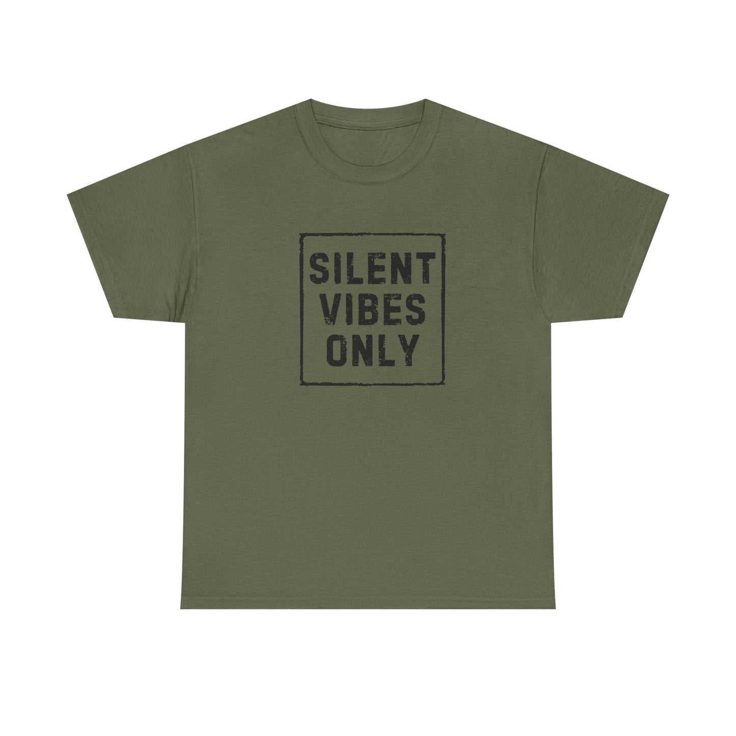 Silent Vibes Only Unisex Cotton Tee – Minimalist Introvert Shirt for Calm Energy & Low-Noise Living