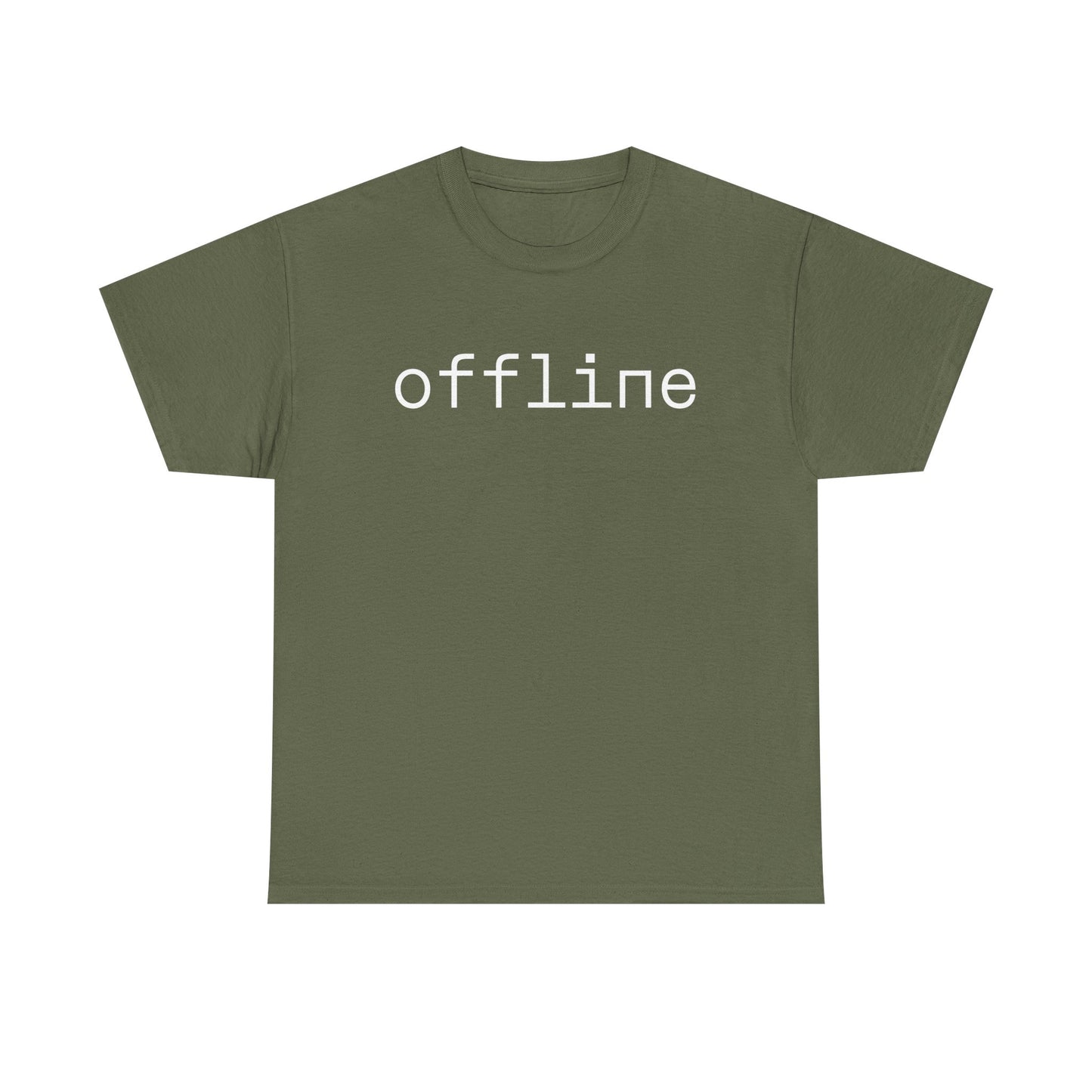 Offline Unisex Cotton Tee – Minimalist Introvert Shirt for Digital Detox & Calm Living