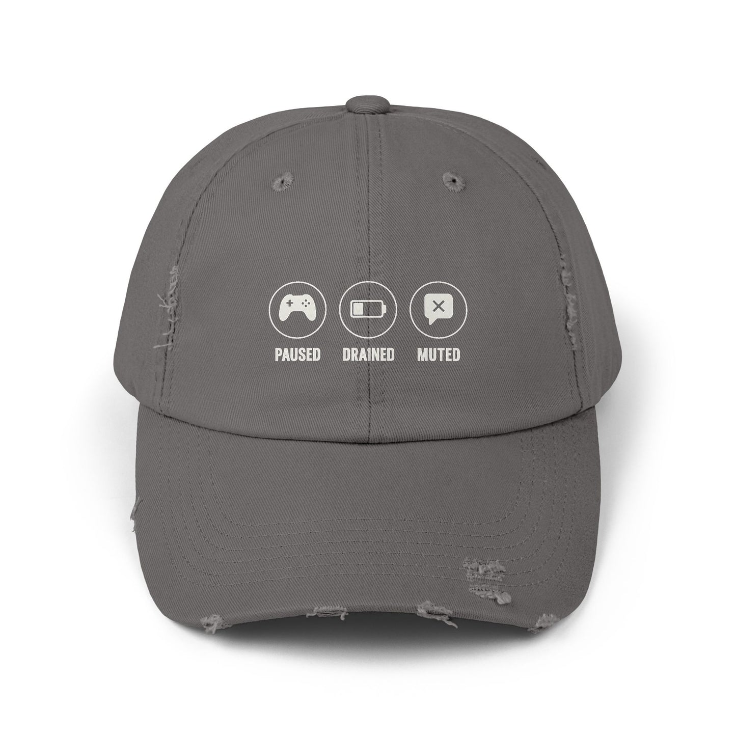 Paused Distressed Gaming Cap