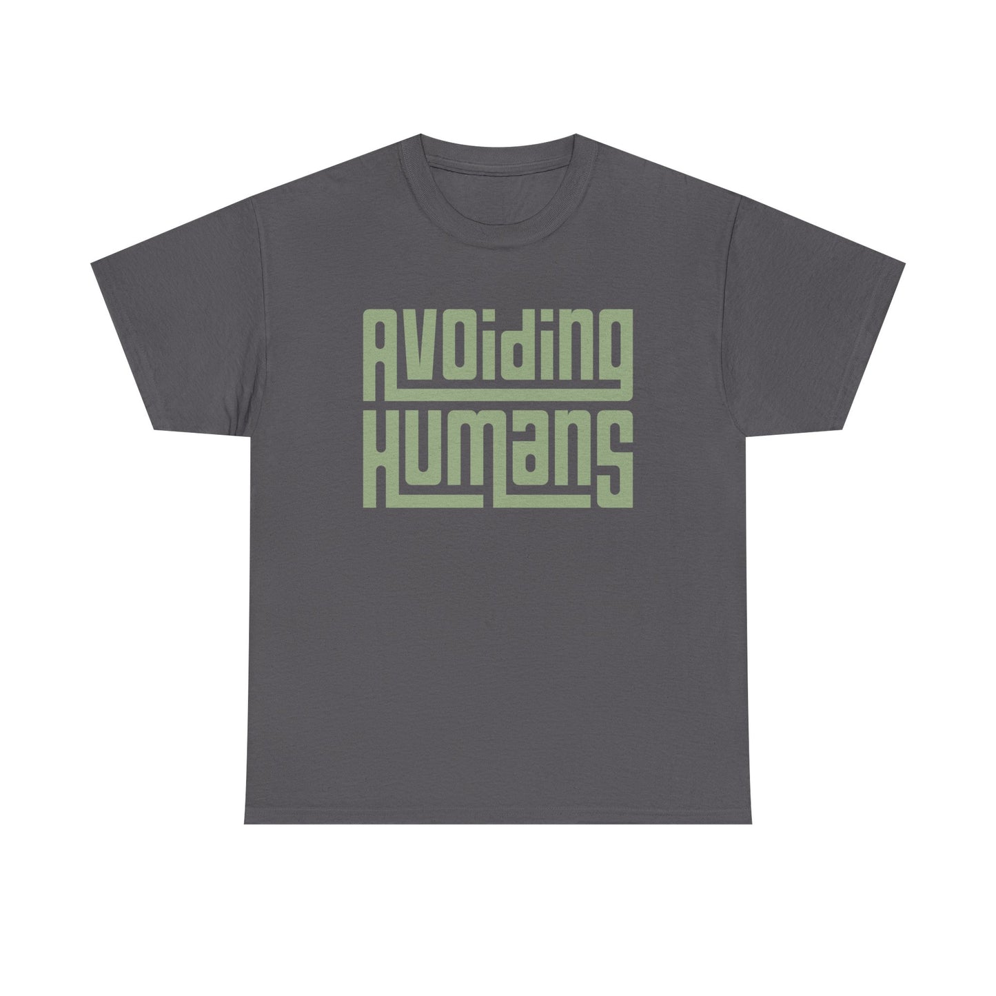 Avoiding Humans Unisex Heavy Cotton Tee
