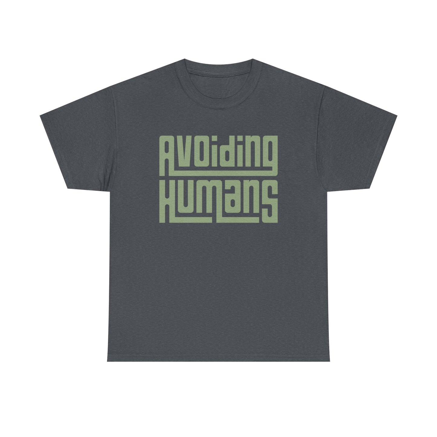 Avoiding Humans Unisex Heavy Cotton Tee