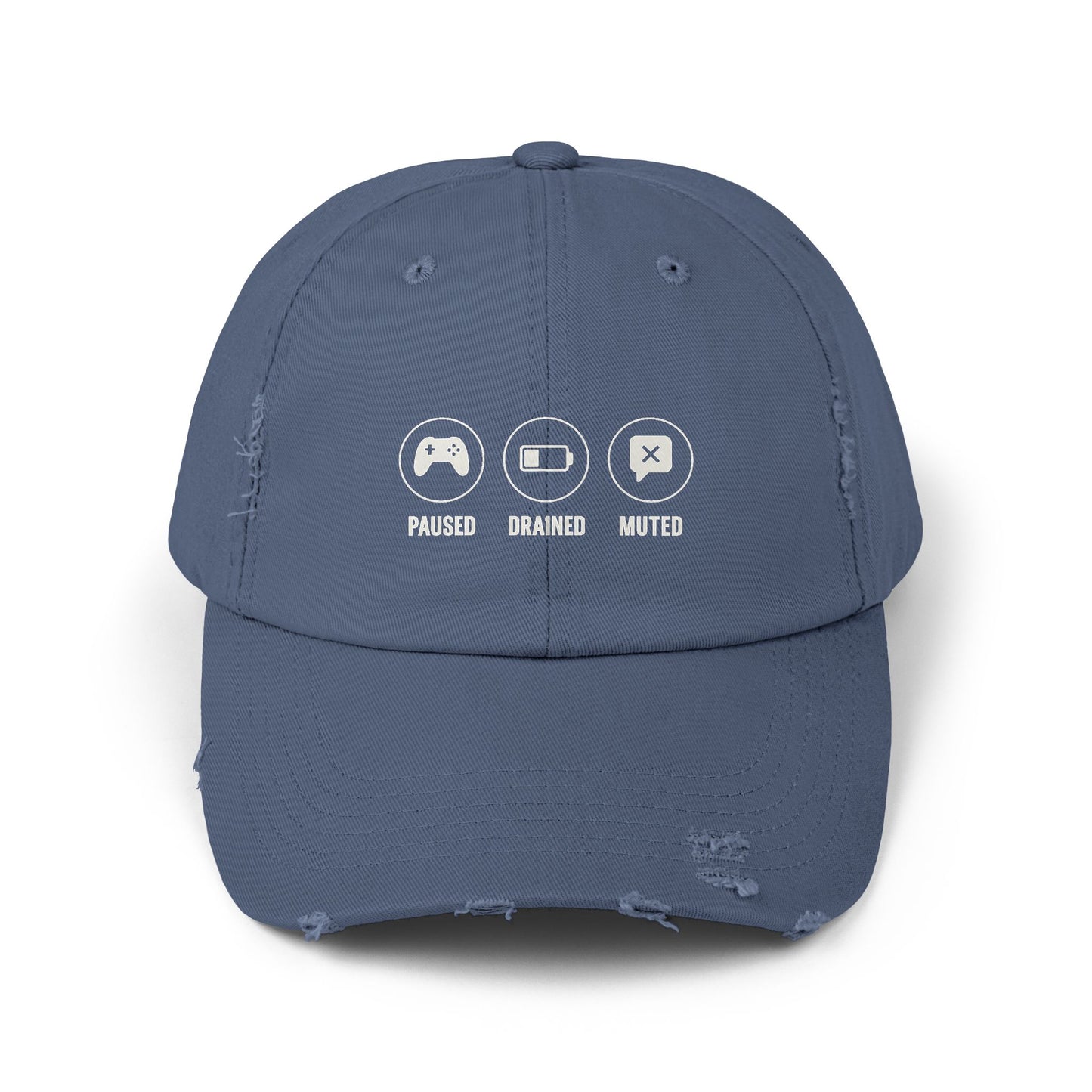 Paused Distressed Gaming Cap