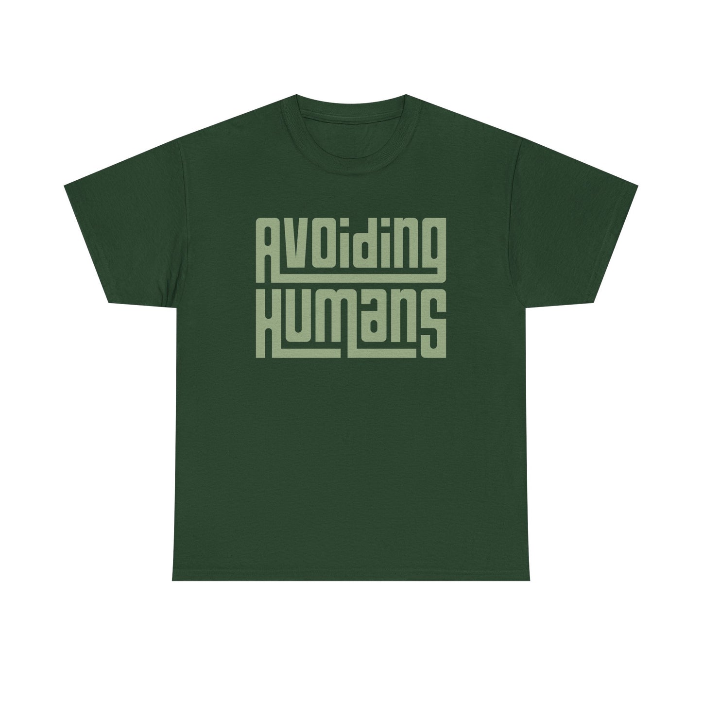 Avoiding Humans Unisex Heavy Cotton Tee