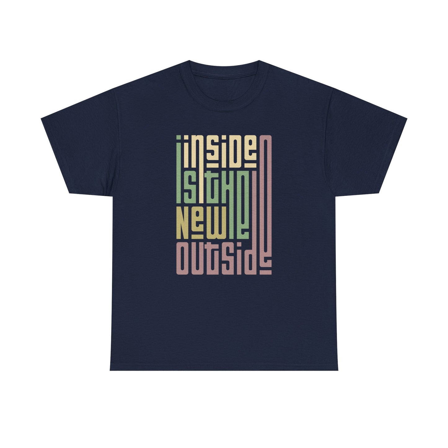 Inside Is the New Outside Unisex Cotton Tee – Funny Introvert Shirt for Homebodies & Comfort Seekers