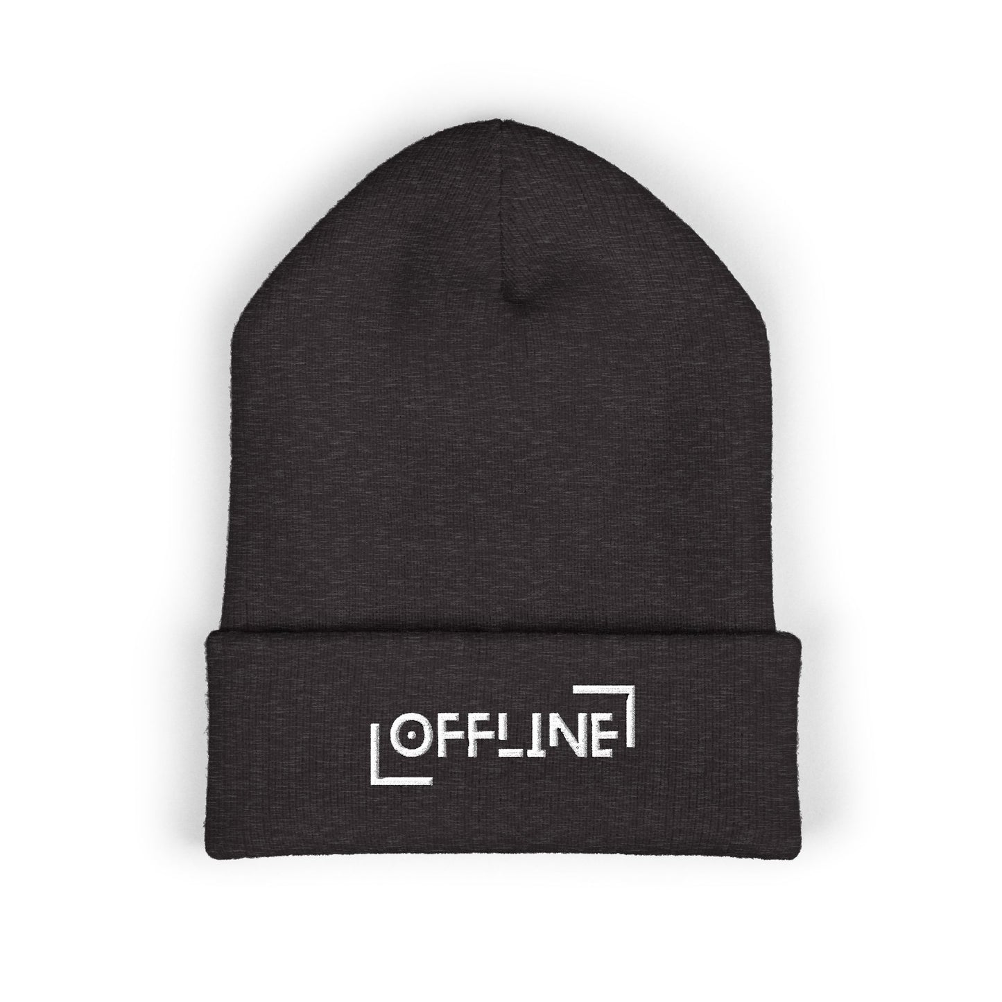 Offline Embroidered Beanie – Minimalist Introvert Winter Hat for Digital Detox & Quiet Days