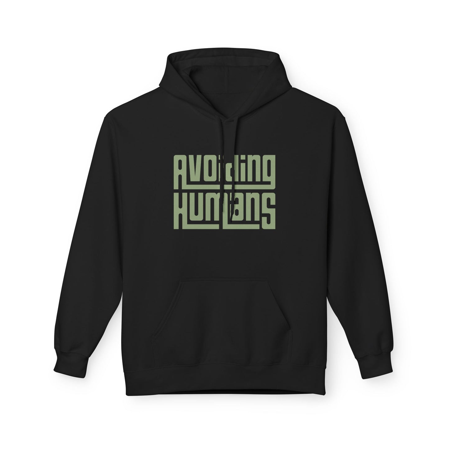 Avoiding Humans Fleece Hoodie – Funny Anti-Social Hoodie for Introverts & Peace Seekers