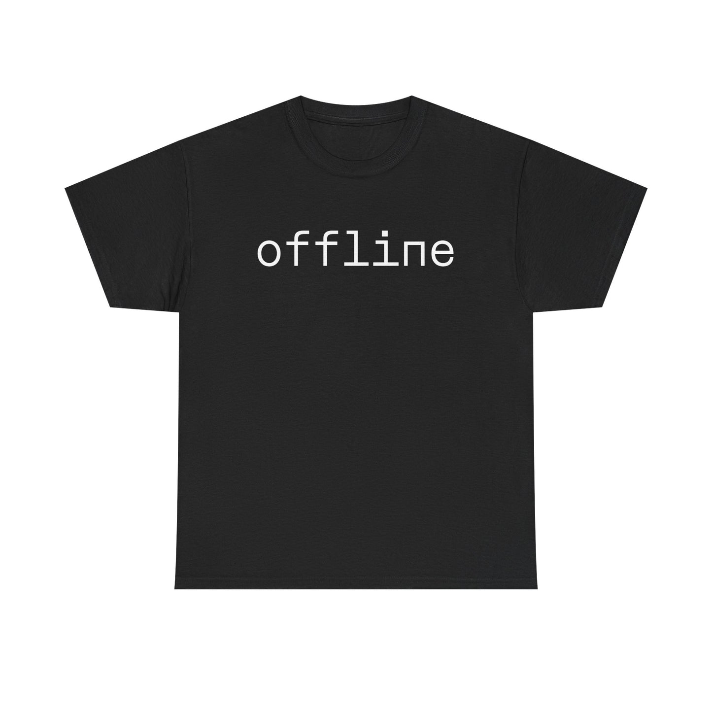 Offline Unisex Cotton Tee – Minimalist Introvert Shirt for Digital Detox & Calm Living