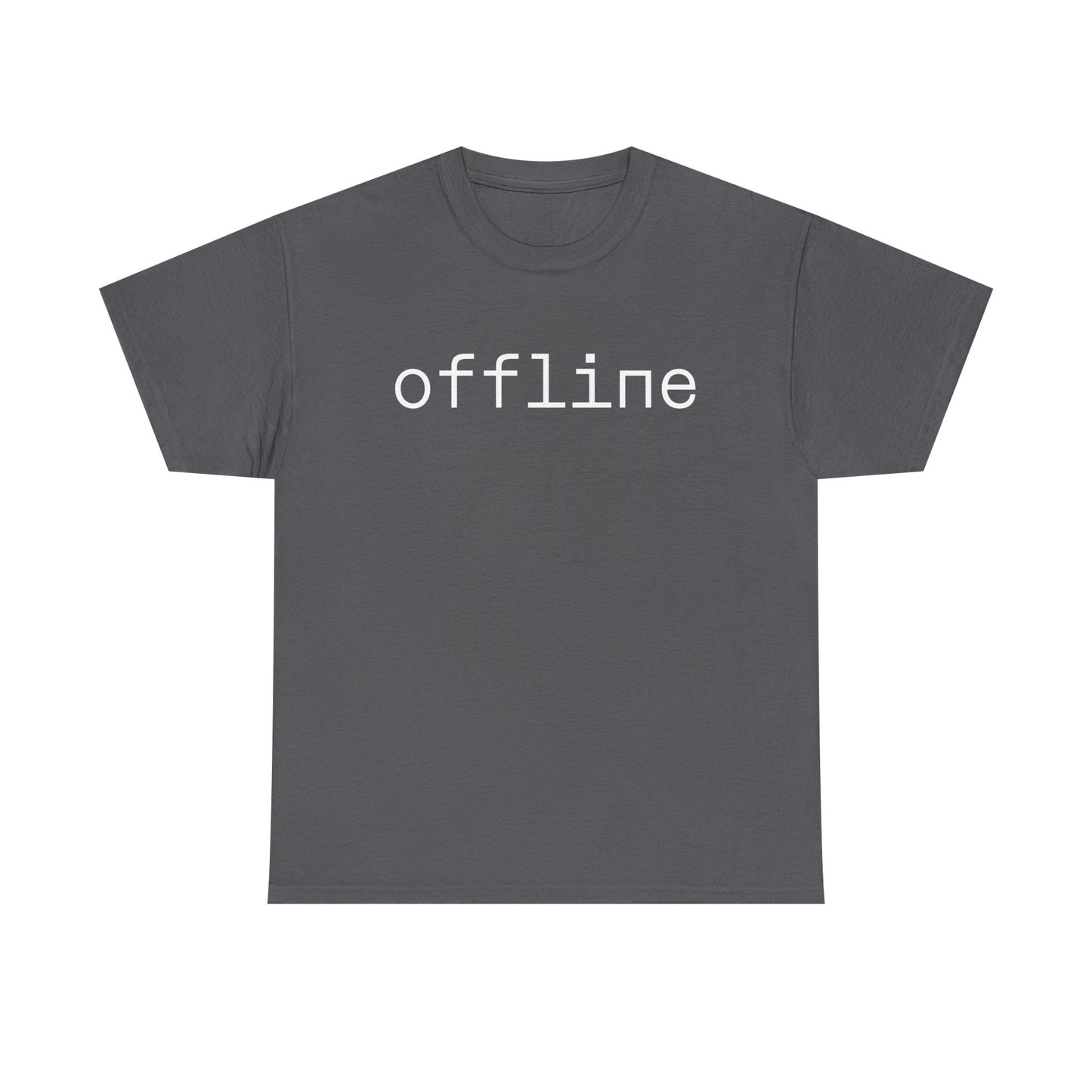 Offline Unisex Cotton Tee – Minimalist Introvert Shirt for Digital Detox & Calm Living