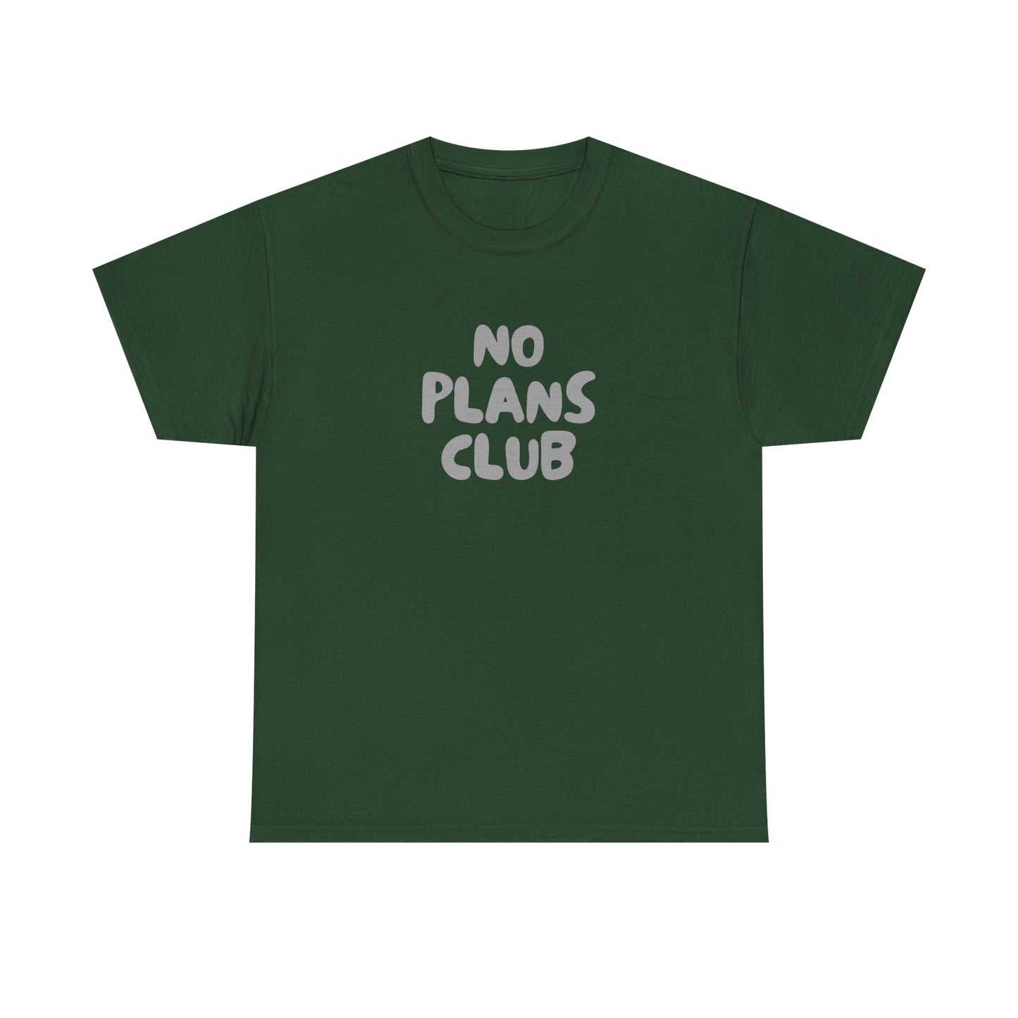No Plans Club Unisex Cotton Tee – Funny Introvert Shirt for Homebodies & Weekend Cancelers