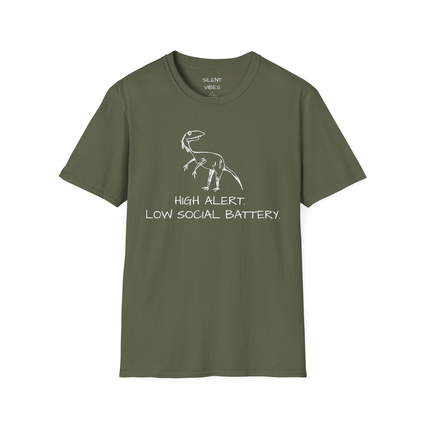 High Alert Low Social Battery Tee