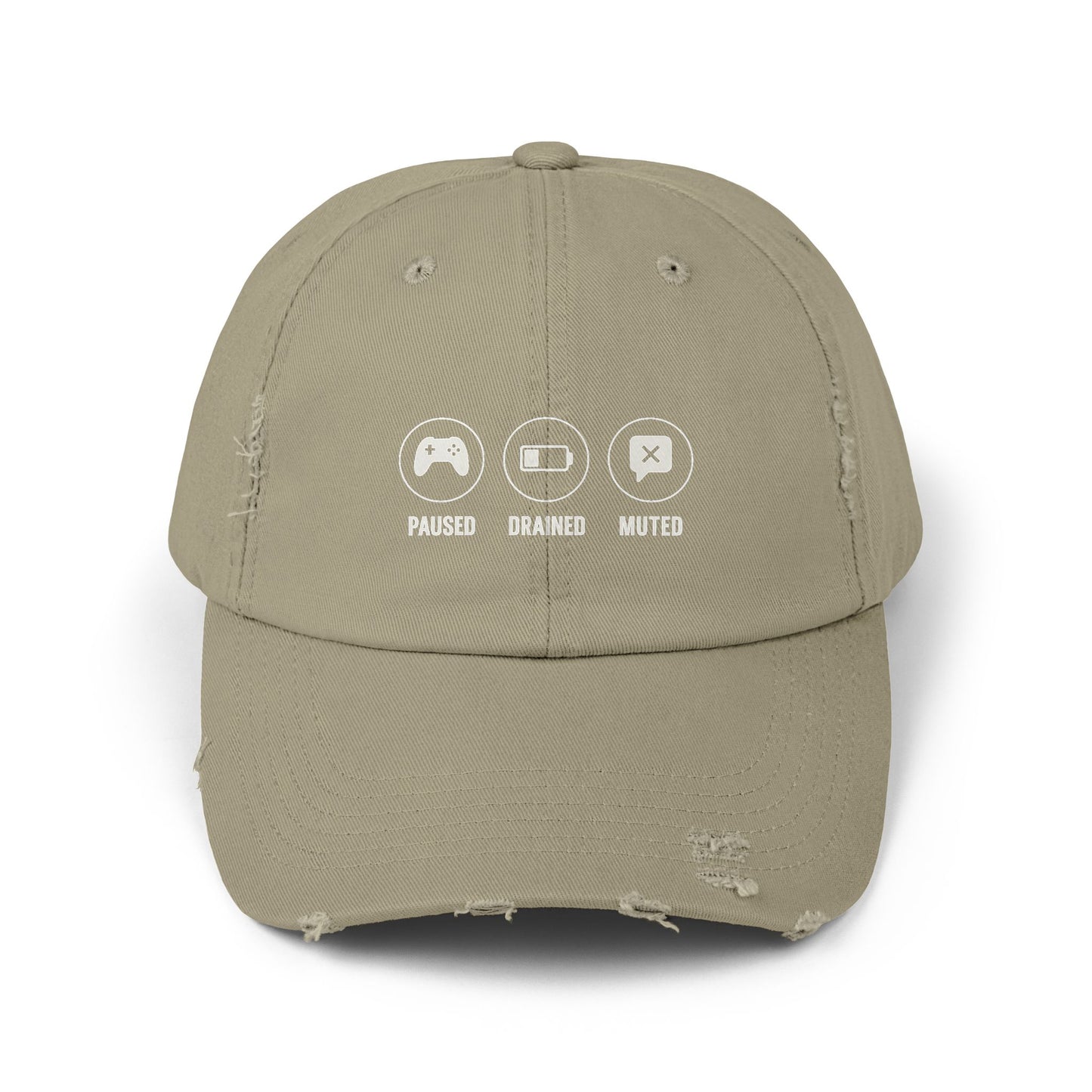 Paused Distressed Gaming Cap