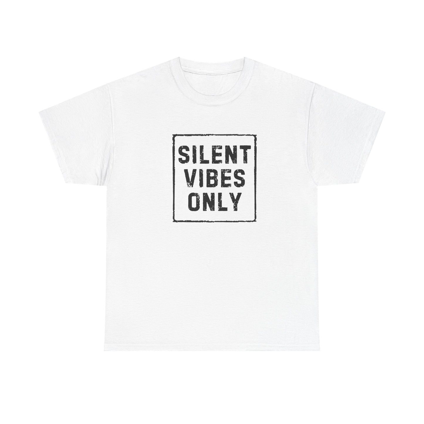 Silent Vibes Only Unisex Cotton Tee – Minimalist Introvert Shirt for Calm Energy & Low-Noise Living