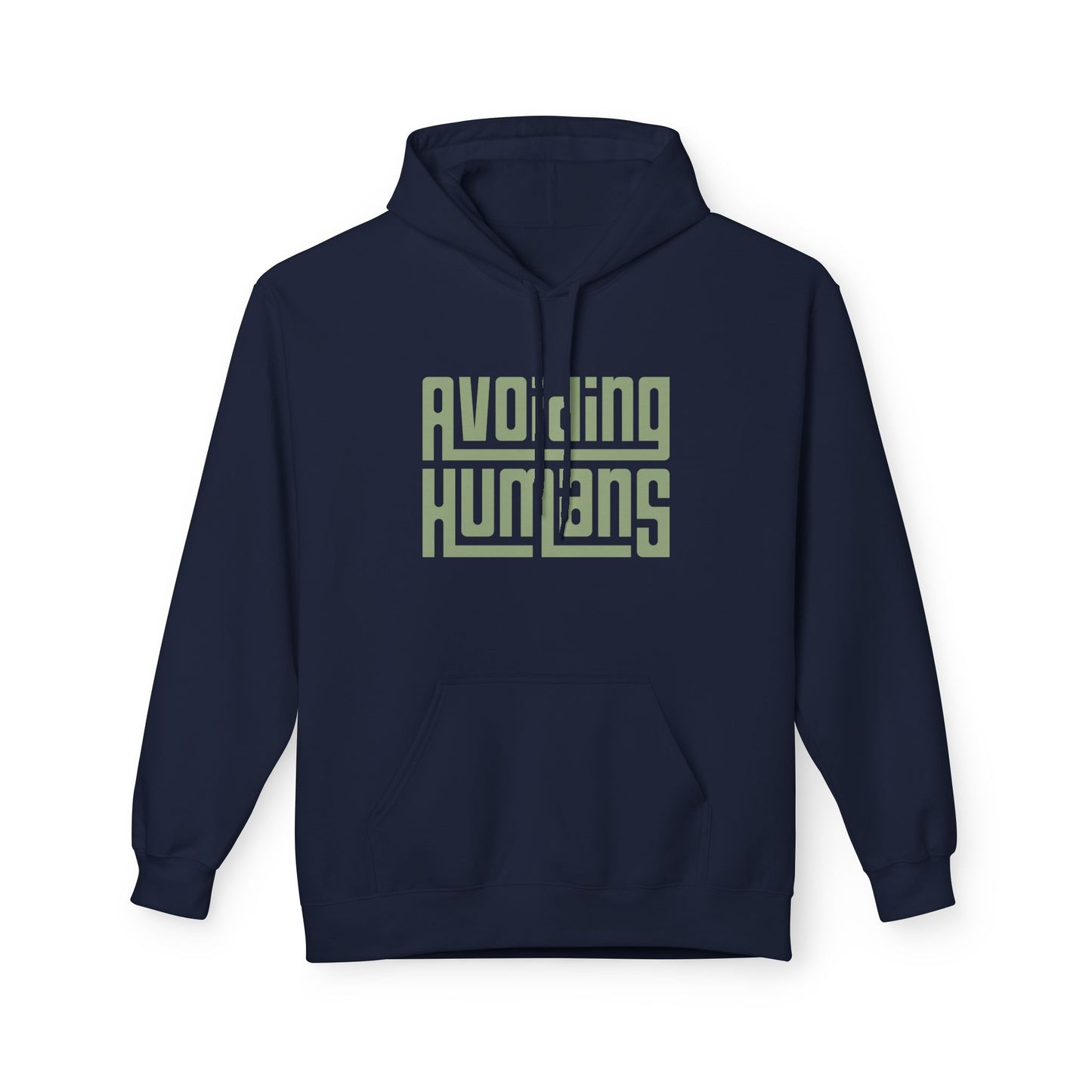 Avoiding Humans Fleece Hoodie – Funny Anti-Social Hoodie for Introverts & Peace Seekers