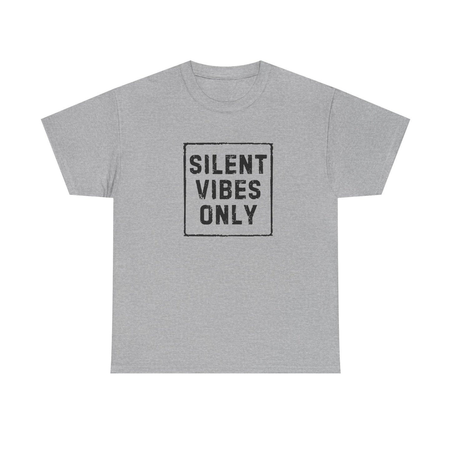 Silent Vibes Only Unisex Cotton Tee – Minimalist Introvert Shirt for Calm Energy & Low-Noise Living