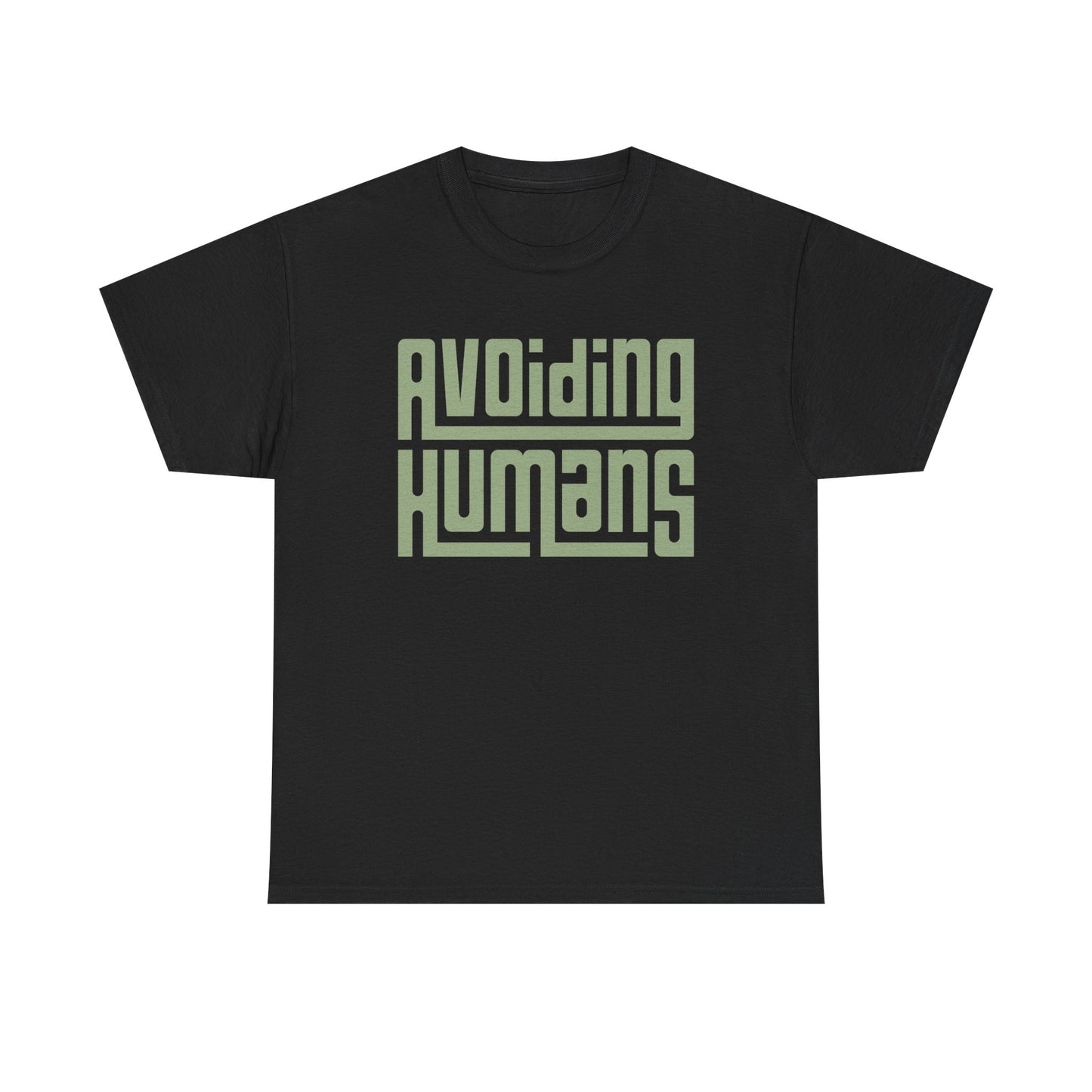 Avoiding Humans  Unisex Heavy Cotton Tee