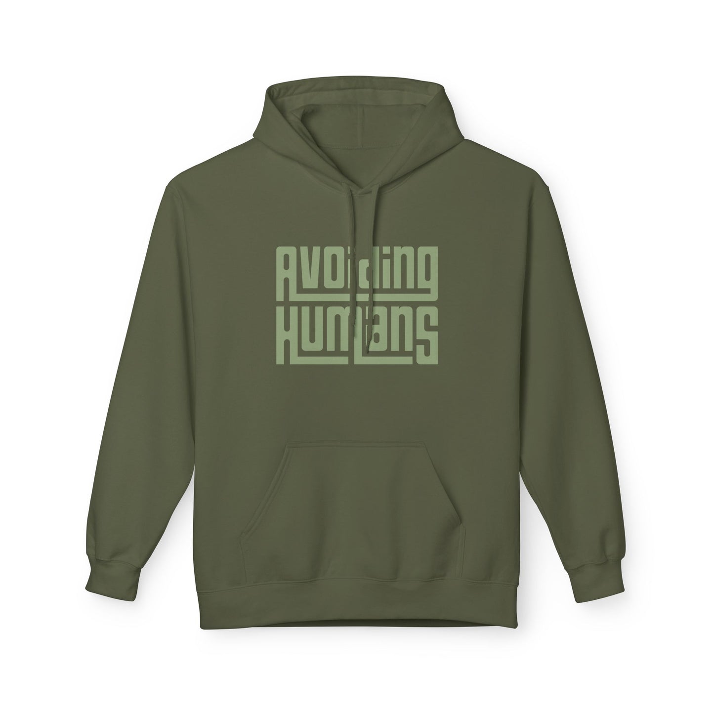 Avoiding Humans Fleece Hoodie – Funny Anti-Social Hoodie for Introverts & Peace Seekers