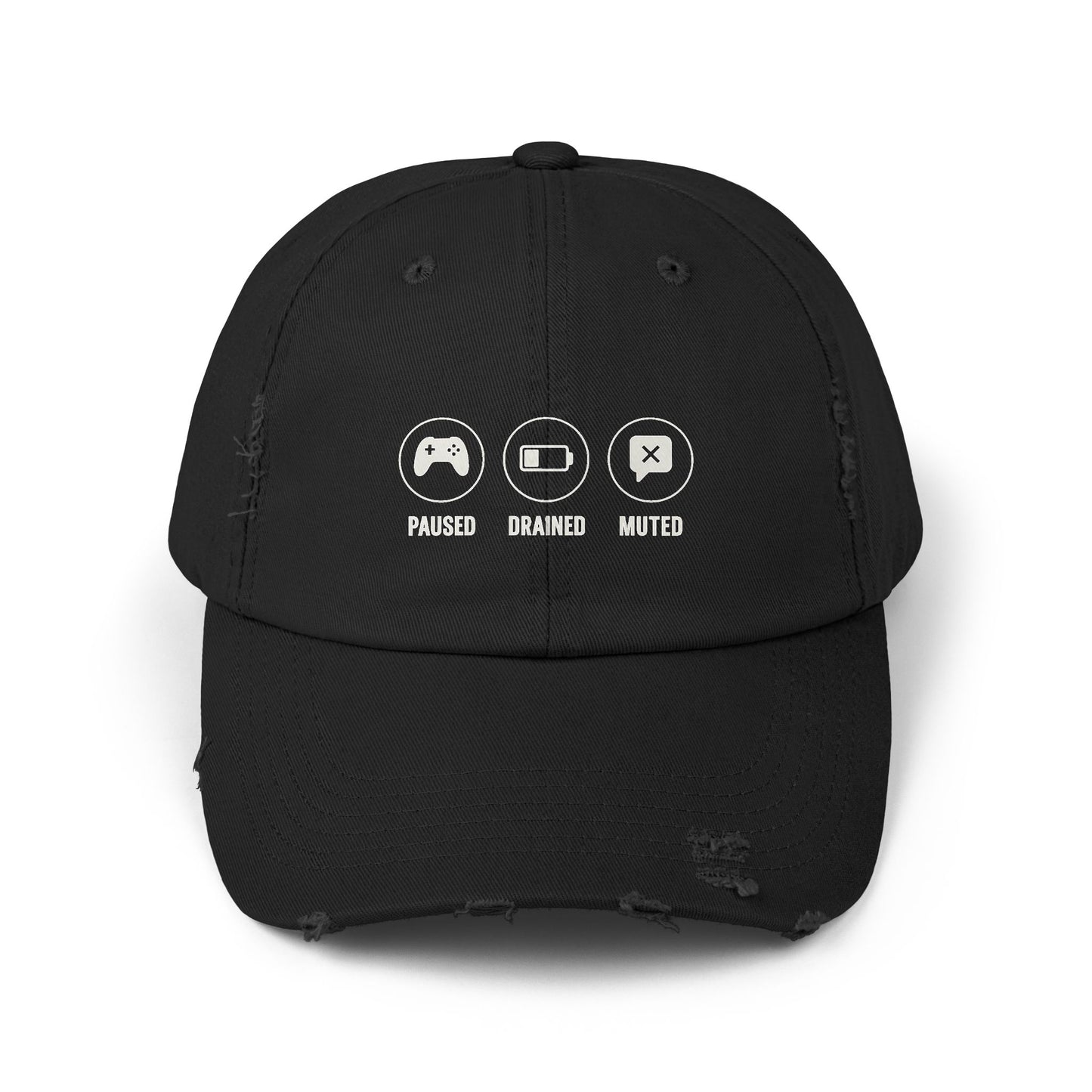 Paused Distressed Gaming Cap