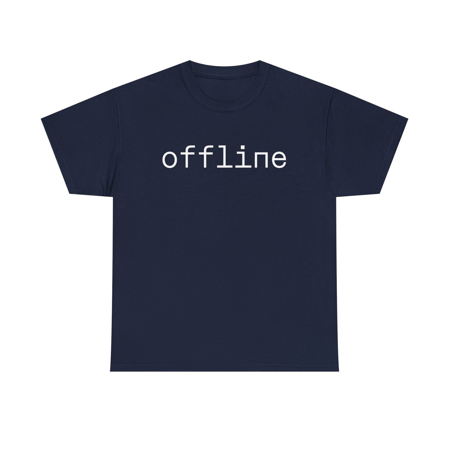 Offline Unisex Cotton Tee – Minimalist Introvert Shirt for Digital Detox & Calm Living