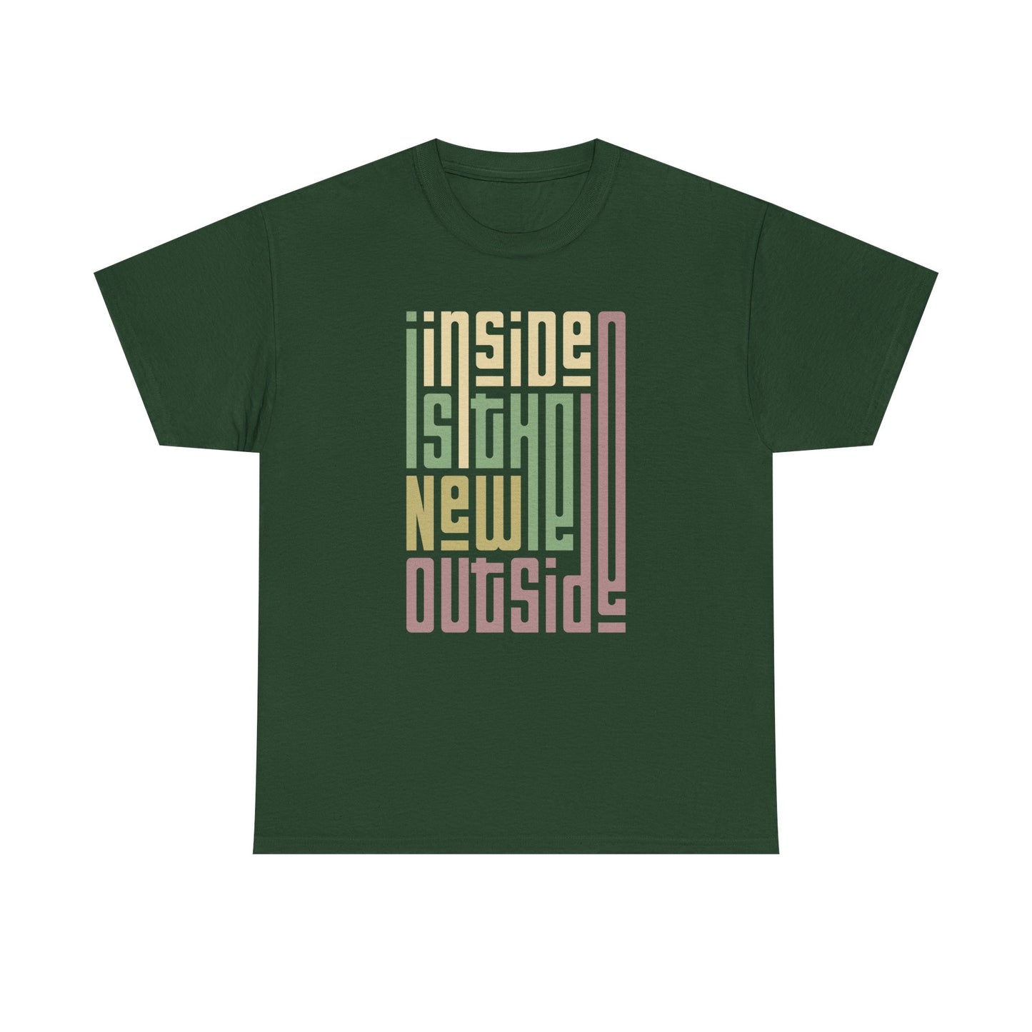 Inside Is the New Outside Unisex Cotton Tee – Funny Introvert Shirt for Homebodies & Comfort Seekers