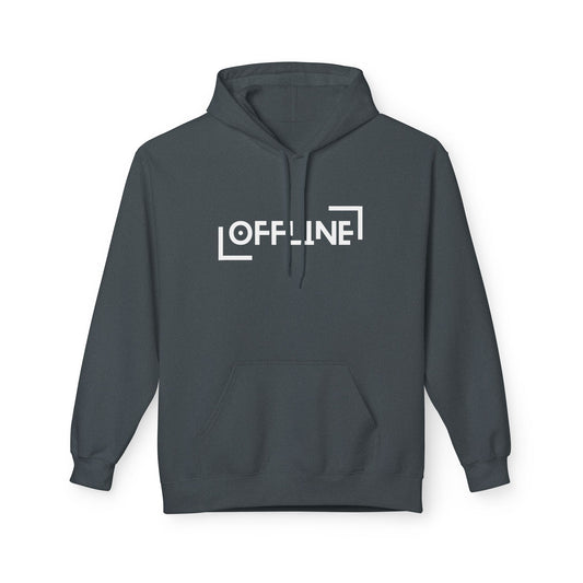 Offline Unisex Fleece Hoodie – Funny Introvert Hoodie for Digital Detox & Quiet Days