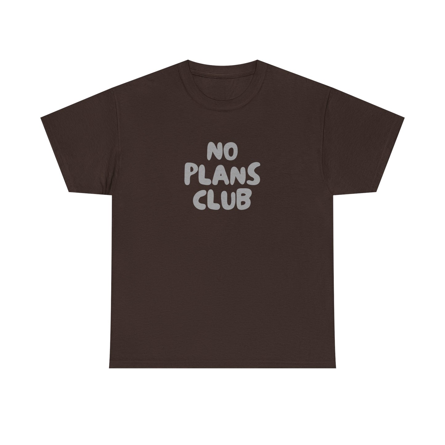 No Plans Club Unisex Cotton Tee – Funny Introvert Shirt for Homebodies & Weekend Cancelers