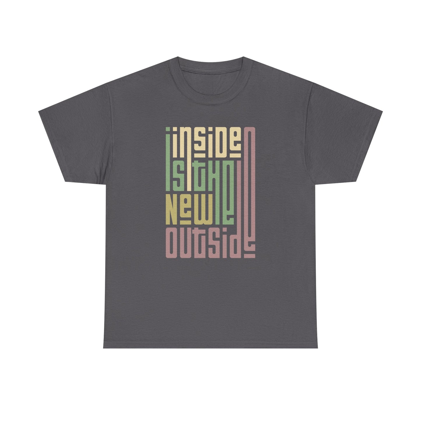 Inside Is the New Outside Unisex Cotton Tee – Funny Introvert Shirt for Homebodies & Comfort Seekers