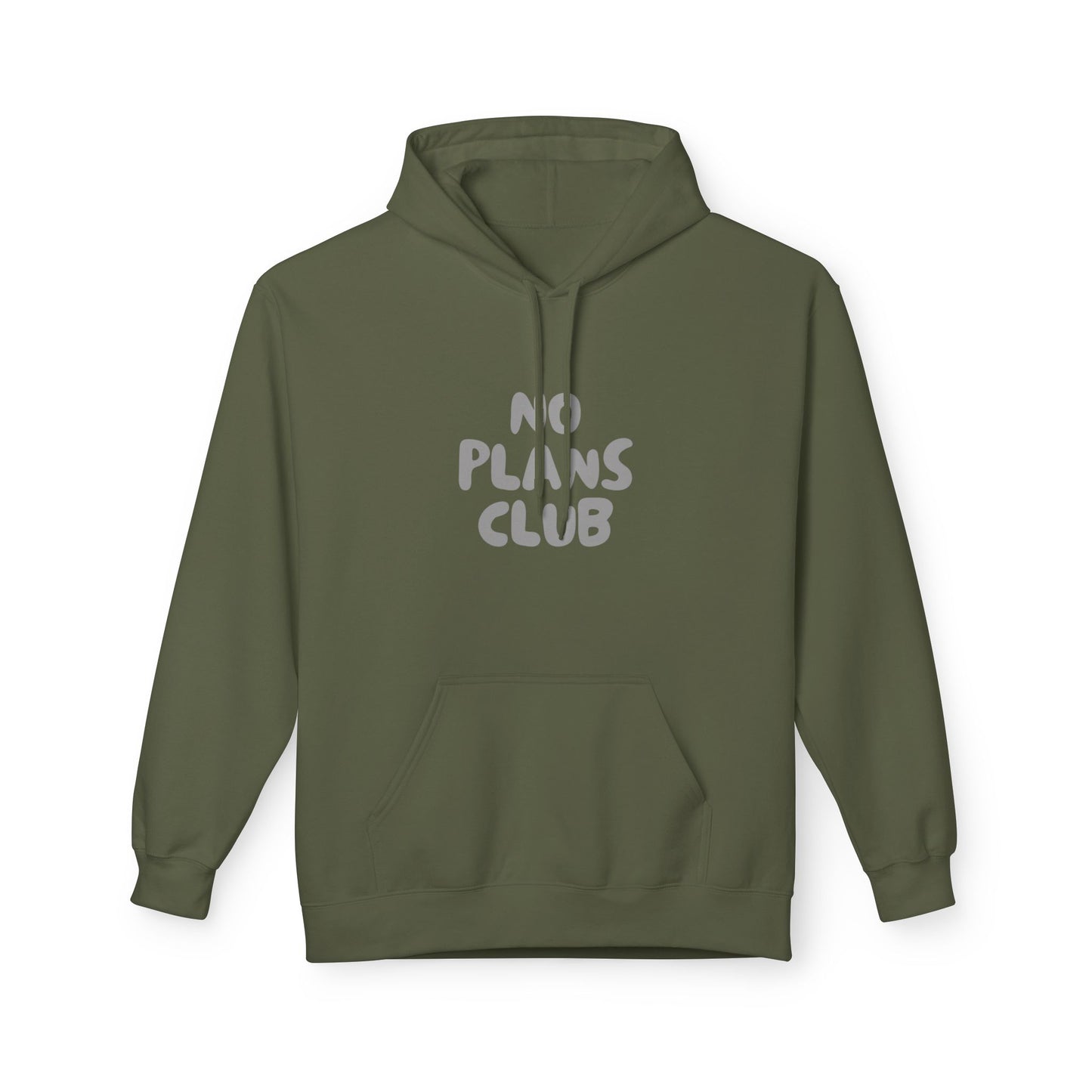 No Plans Club Fleece Hoodie – Funny Introvert Hoodie for Homebodies & Weekend Hermits