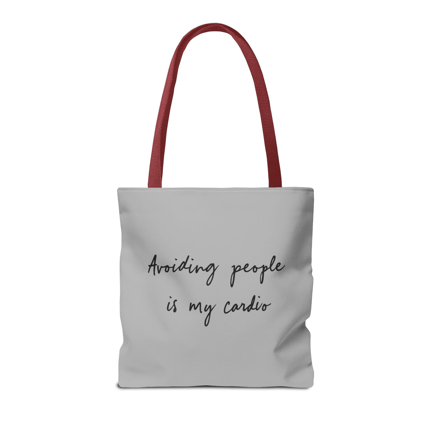 Avoiding People Is My Cardio Tote Bag – Funny Minimalist Introvert Tote for Everyday Use