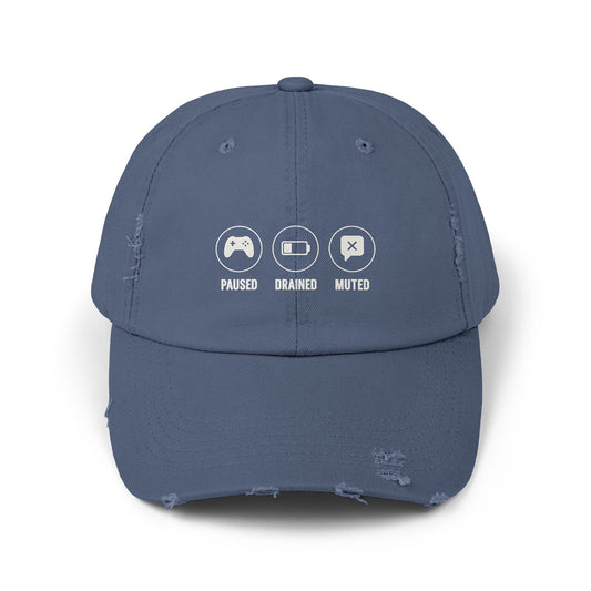 Paused Distressed Gaming Cap