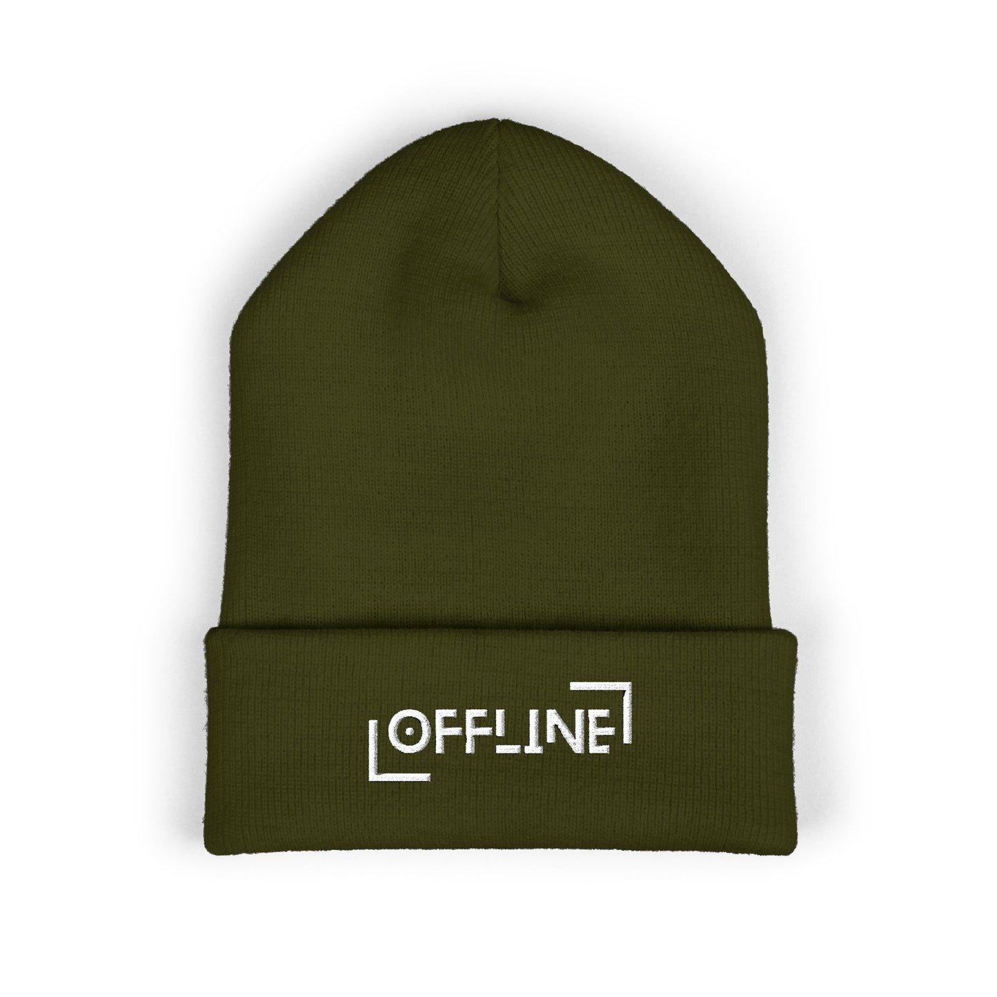 Offline Embroidered Beanie – Minimalist Introvert Winter Hat for Digital Detox & Quiet Days
