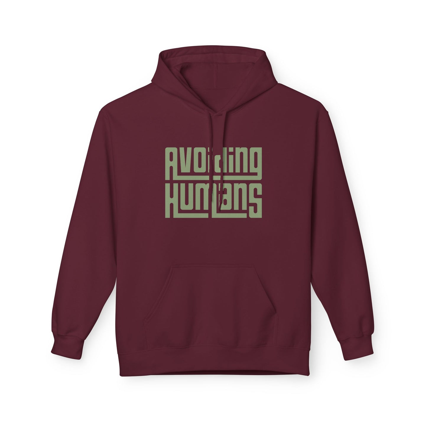 Avoiding Humans Fleece Hoodie – Funny Anti-Social Hoodie for Introverts & Peace Seekers