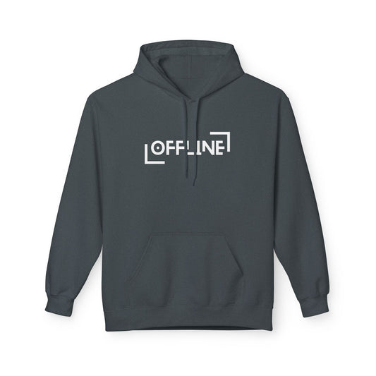 Offline Unisex Fleece Hoodie – Funny Introvert Hoodie for Digital Detox & Quiet Days