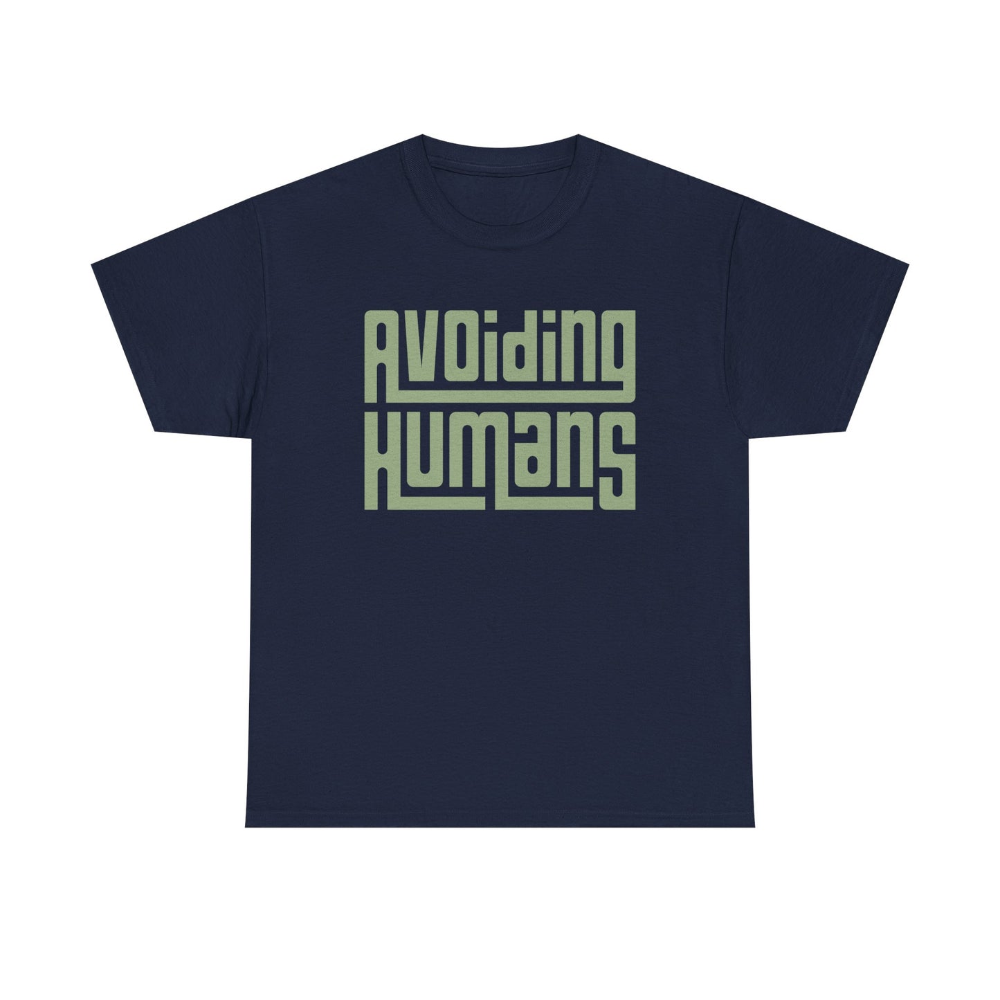 Avoiding Humans  Unisex Heavy Cotton Tee