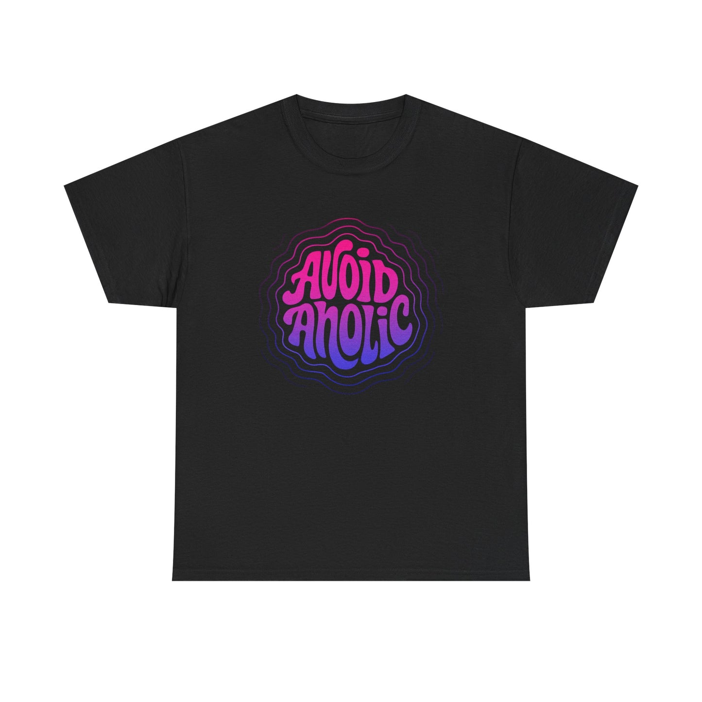 Avoidaholic Unisex Cotton Tee – Funny Vaporwave Introvert Shirt for People Avoiders