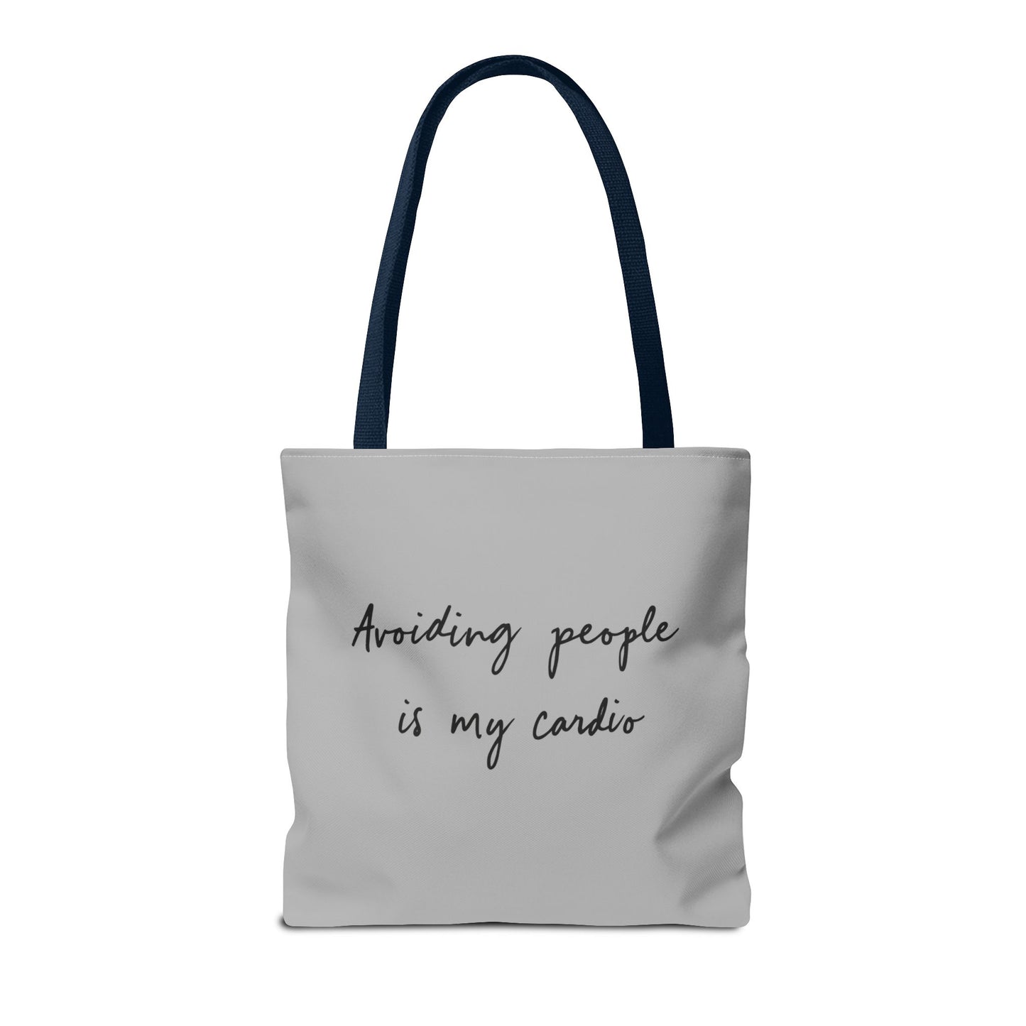 Avoiding People Is My Cardio Tote Bag – Funny Minimalist Introvert Tote for Everyday Use