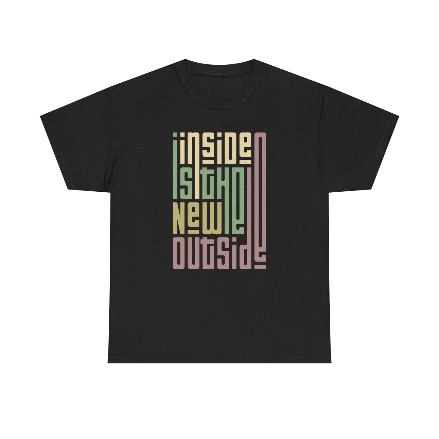 Inside Is the New Outside Unisex Cotton Tee – Funny Introvert Shirt for Homebodies & Comfort Seekers