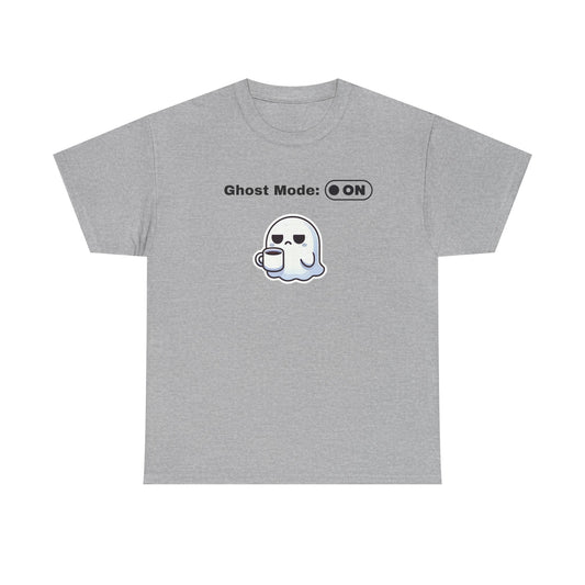 Ghost Mode ON Unisex Cotton Tee – Funny Introvert Shirt for Anti-Social Souls & Chill Vibes