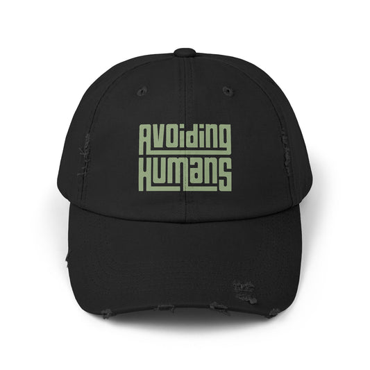 Avoiding Humans  Distressed Cap